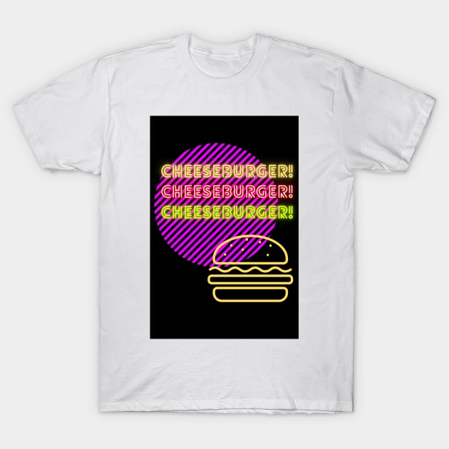 Cheeseburger Cheeseburger Cheeseburger T-Shirt by Studio50Three